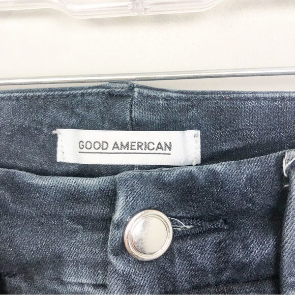 GOOD AMERICAN | Good Legs Crop Jeans Dark Wash Denim Blue375 Women’s Size 25 (0) - Picture 9 of 12